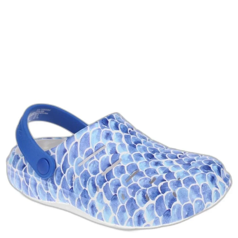 Rugged Shark LITTLE GIRL Clogs SIZE 13 Blue Pattern Waterproof NEW